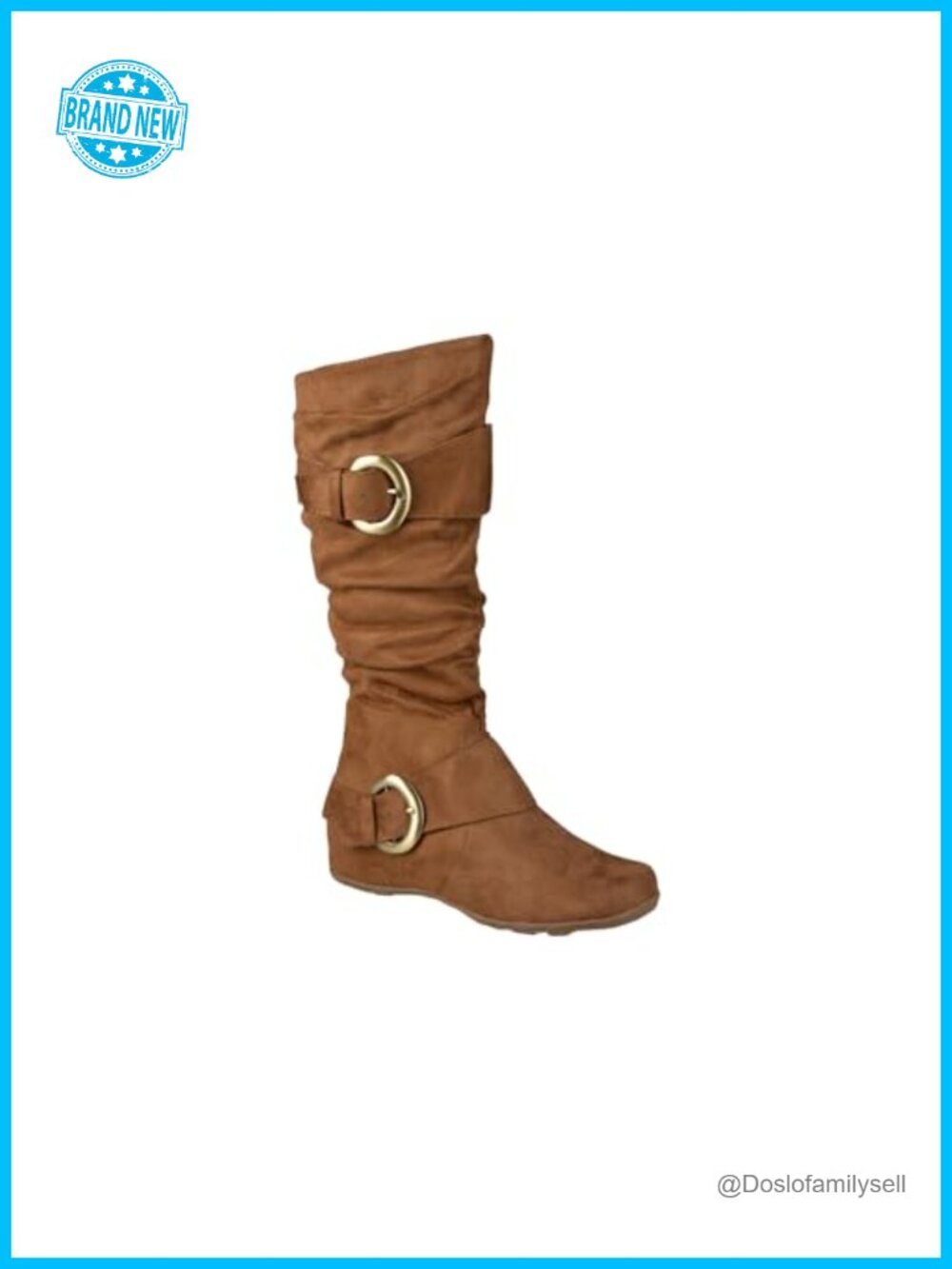 Faux Suede Hidden Wedge Mid-Calf Boots with Inside Zip